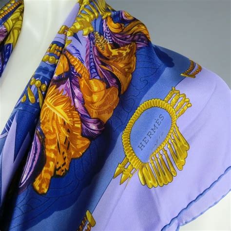 purple hermes scarf